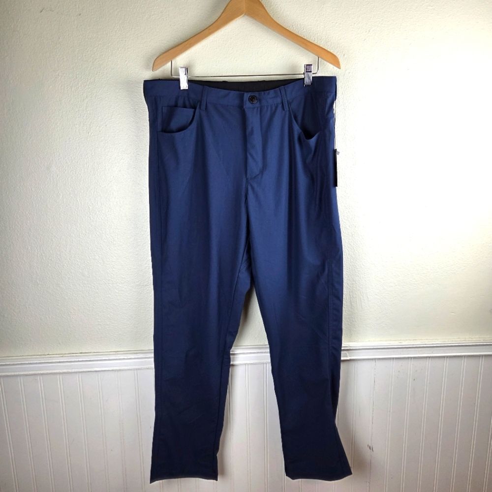 Quiksilver Men's Stretch Tech Slim Fit Pants Blue 36x30 NWT Active Golf